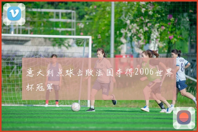 意大利点球击败法国夺得2006世界杯冠军